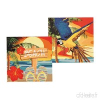 Serviettes à usage unique beach party - 33 x 33 cm | 12 serviettes fête de plage | Décoration Caribéen Bar | Serviettes fête d'été - B078BNRRV9